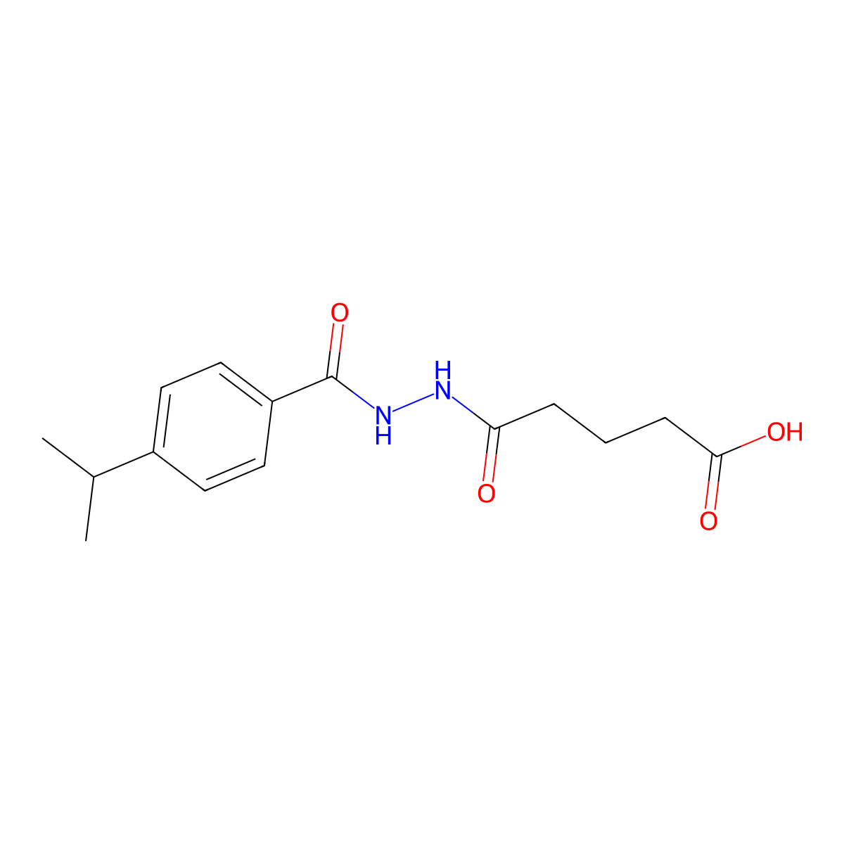 4-(N-{[4-(methylethyl)phenyl]carbonylamino}carbamoyl)butanoic acid molecular structure, CAS 438198-85-7