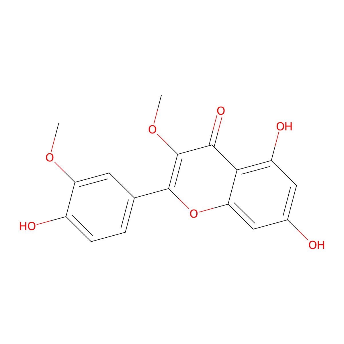 3,3'-di-O-methylquercetin molecular structure, CAS 4382-17-6