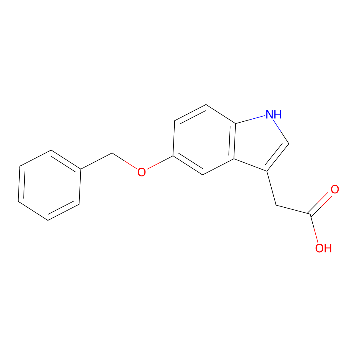 5-Benzyloxyindole-3-acetic acid molecular structure, CAS 4382-53-0