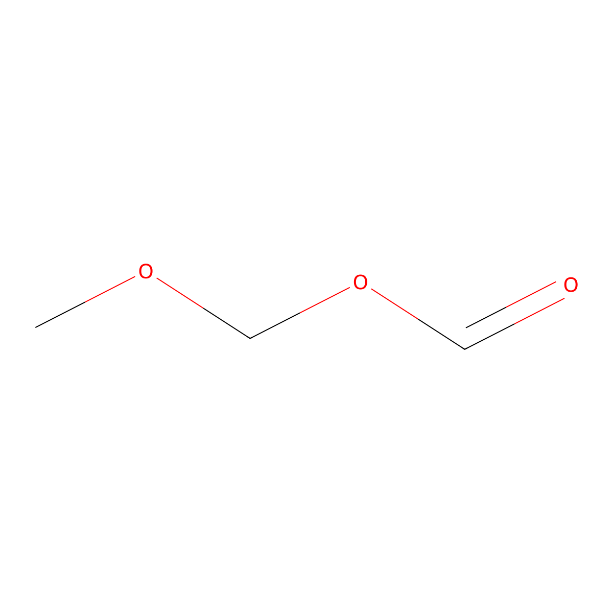 Methoxymethyl formate molecular structure, CAS 4382-75-6