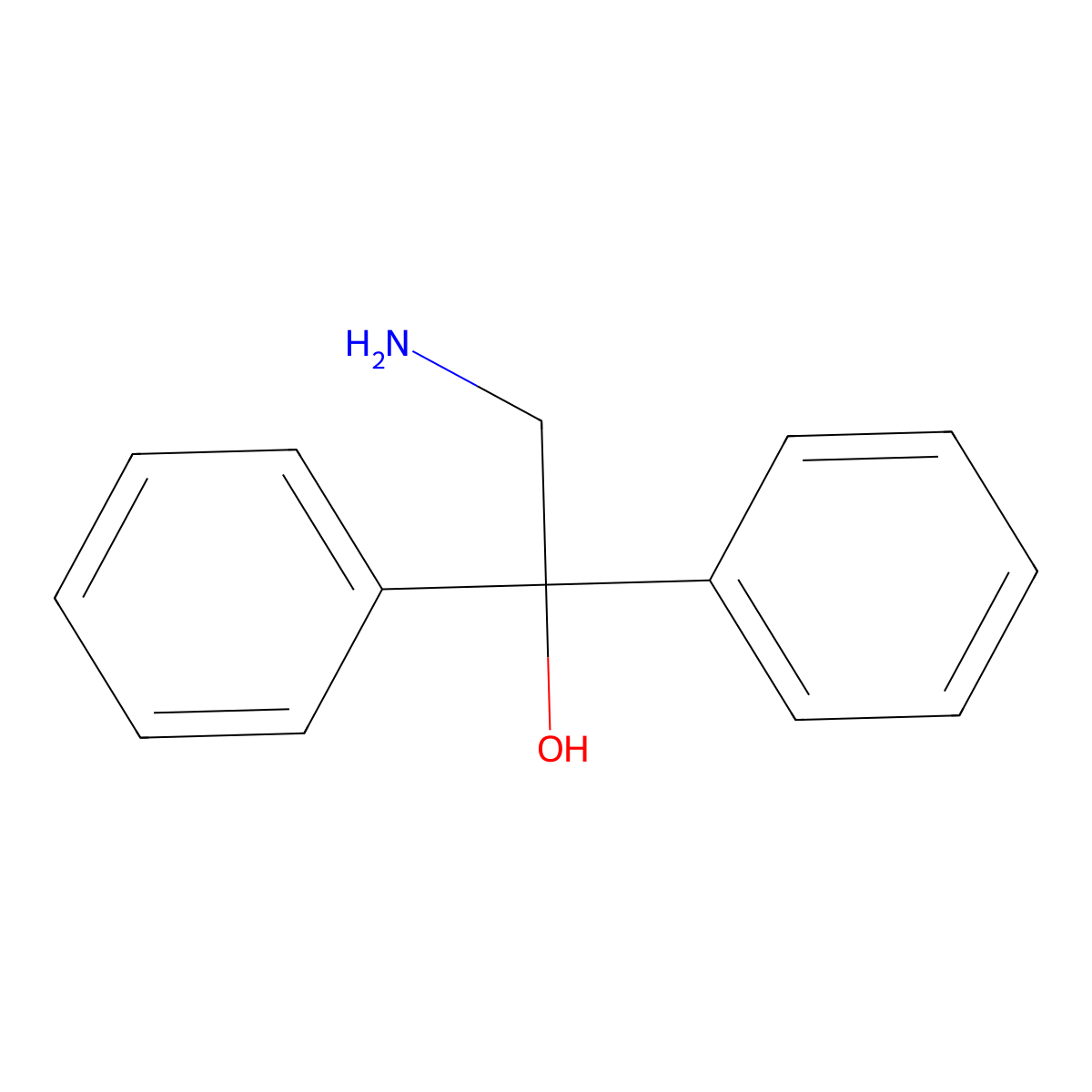 2-Amino-1,1-diphenylethanol molecular structure, CAS 4382-96-1