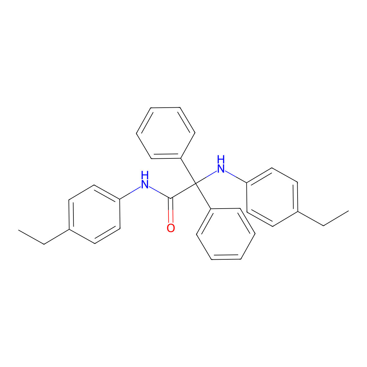 2-(4-ethylanilino)-N-(4-ethylphenyl)-2,2-diphenylacetamide molecular structure, CAS 438211-27-9