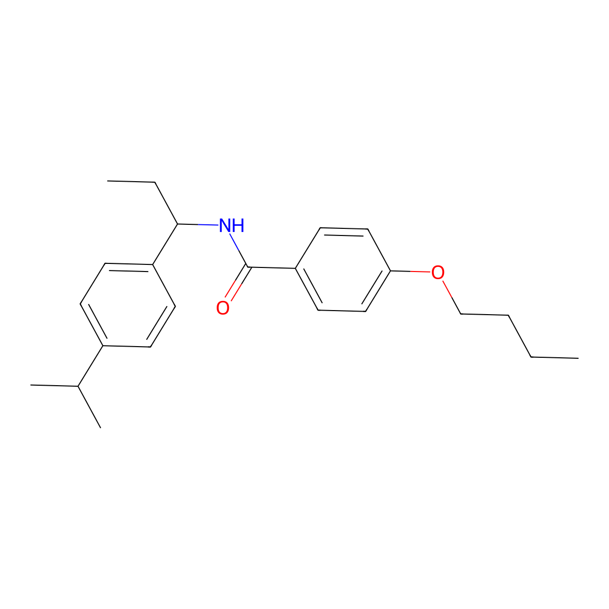 4-butoxy-N-[1-(4-isopropylphenyl)propyl]benzamide molecular structure, CAS 438211-91-7