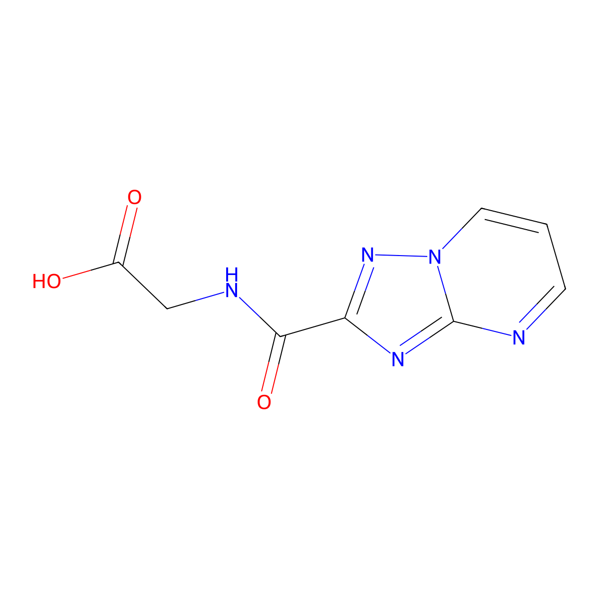 [([1,2,4]Triazolo[1,5-a]pyrimidine-2-carbonyl)-amino]-acetic acid molecular structure, CAS 438212-42-1