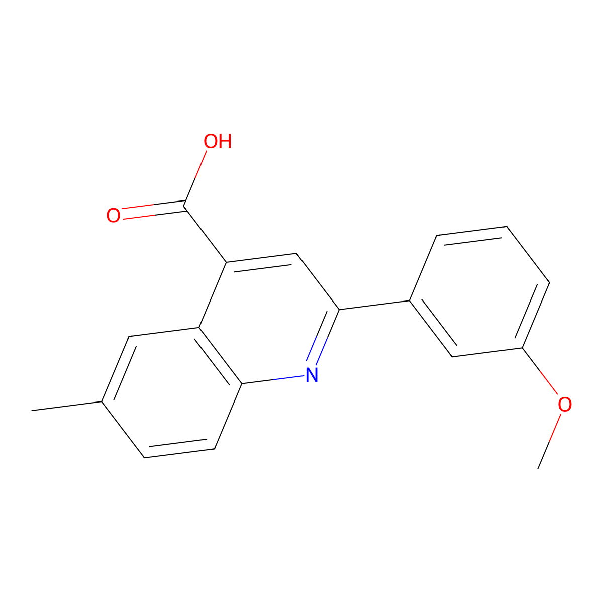 2-(3-Methoxyphenyl)-6-methylquinoline-4-carboxylic acid molecular structure, CAS 438213-44-6