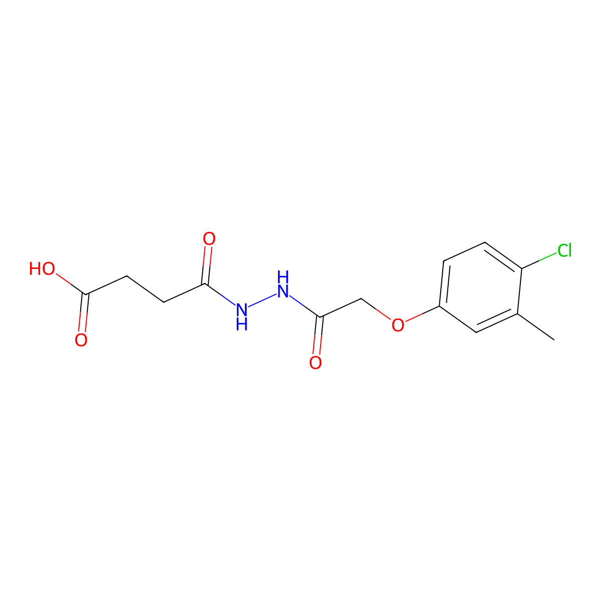 4-{2-[(4-Chloro-3-methylphenoxy)acetyl]hydrazino}-4-oxobutanoic acid molecular structure, CAS 438214-51-8