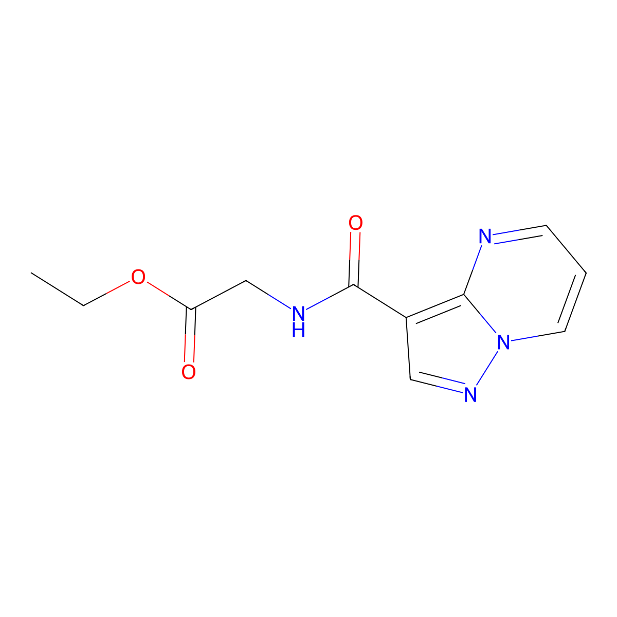 ethyl N-(pyrazolo[1,5-a]pyrimidin-3-ylcarbonyl)glycinate molecular structure, CAS 438214-66-5