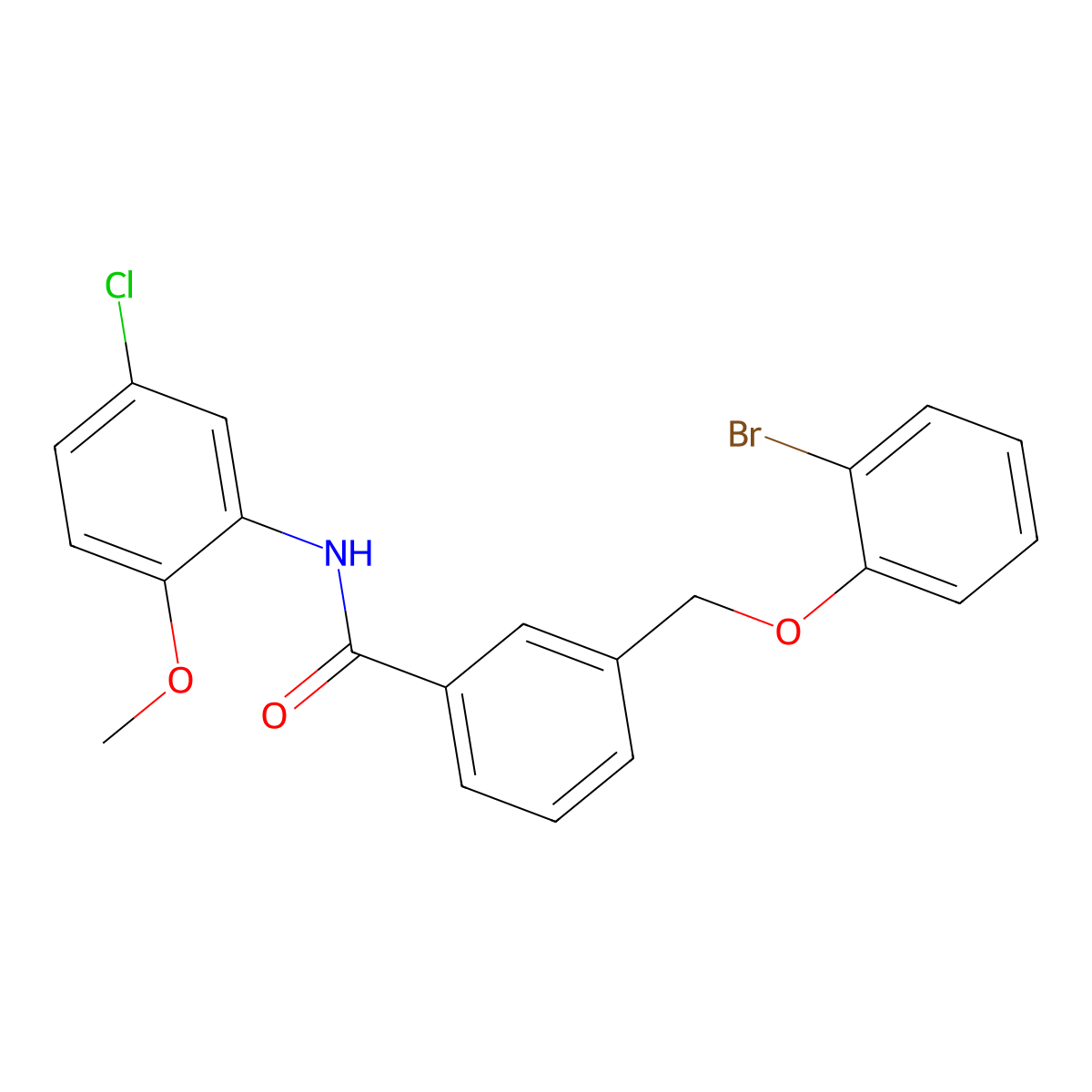 3-[(2-bromophenoxy)methyl]-N-(5-chloro-2-methoxyphenyl)benzamide molecular structure, CAS 438215-19-1