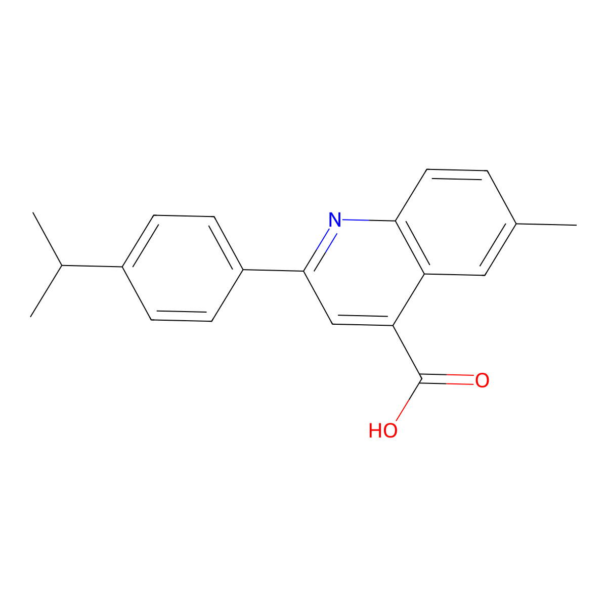 2-(4-Isopropylphenyl)-6-methylquinoline-4-carboxylic acid molecular structure, CAS 438215-86-2