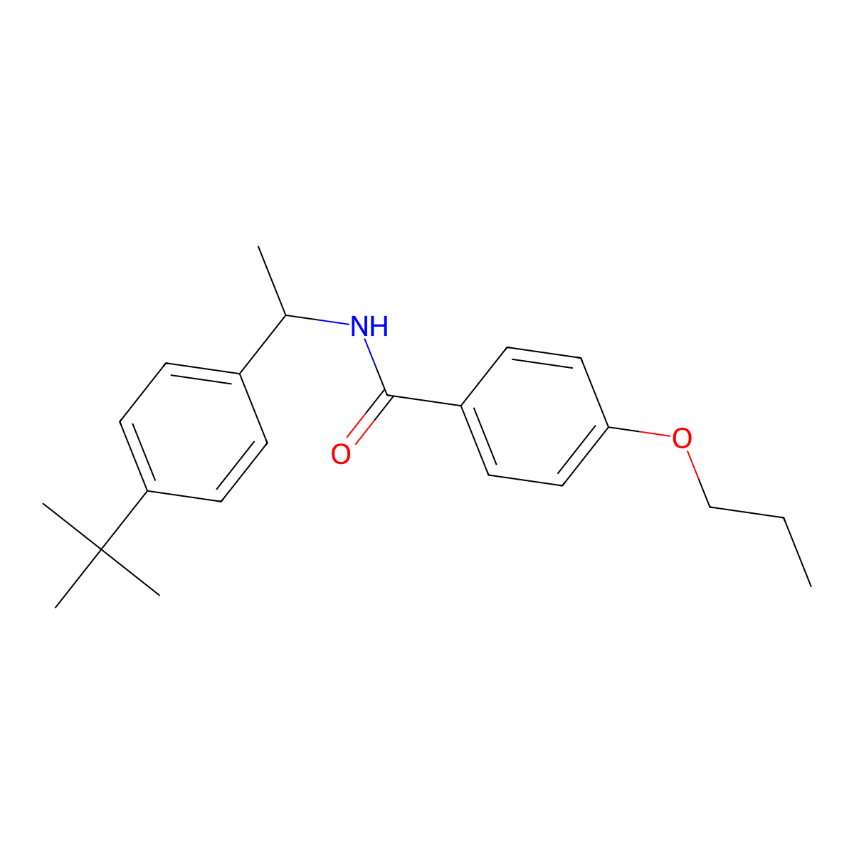 N-[1-(4-tert-butylphenyl)ethyl]-4-propoxybenzamide molecular structure, CAS 438217-05-1