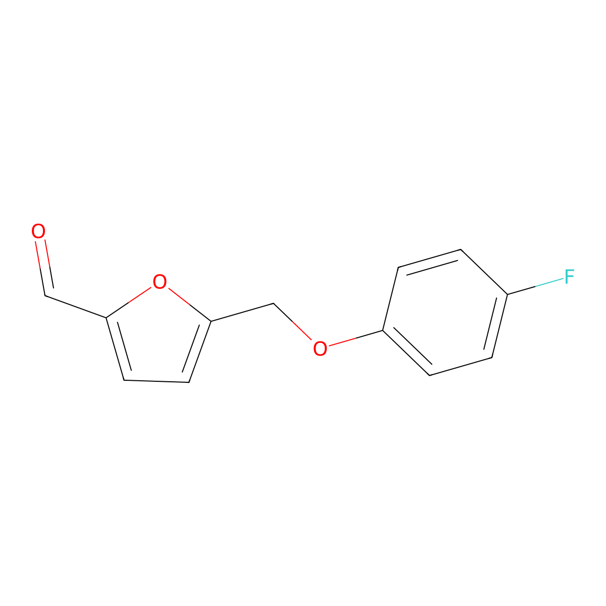 5-[(4-Fluorophenoxy)methyl]furan-2-carbaldehyde molecular structure, CAS 438218-08-7