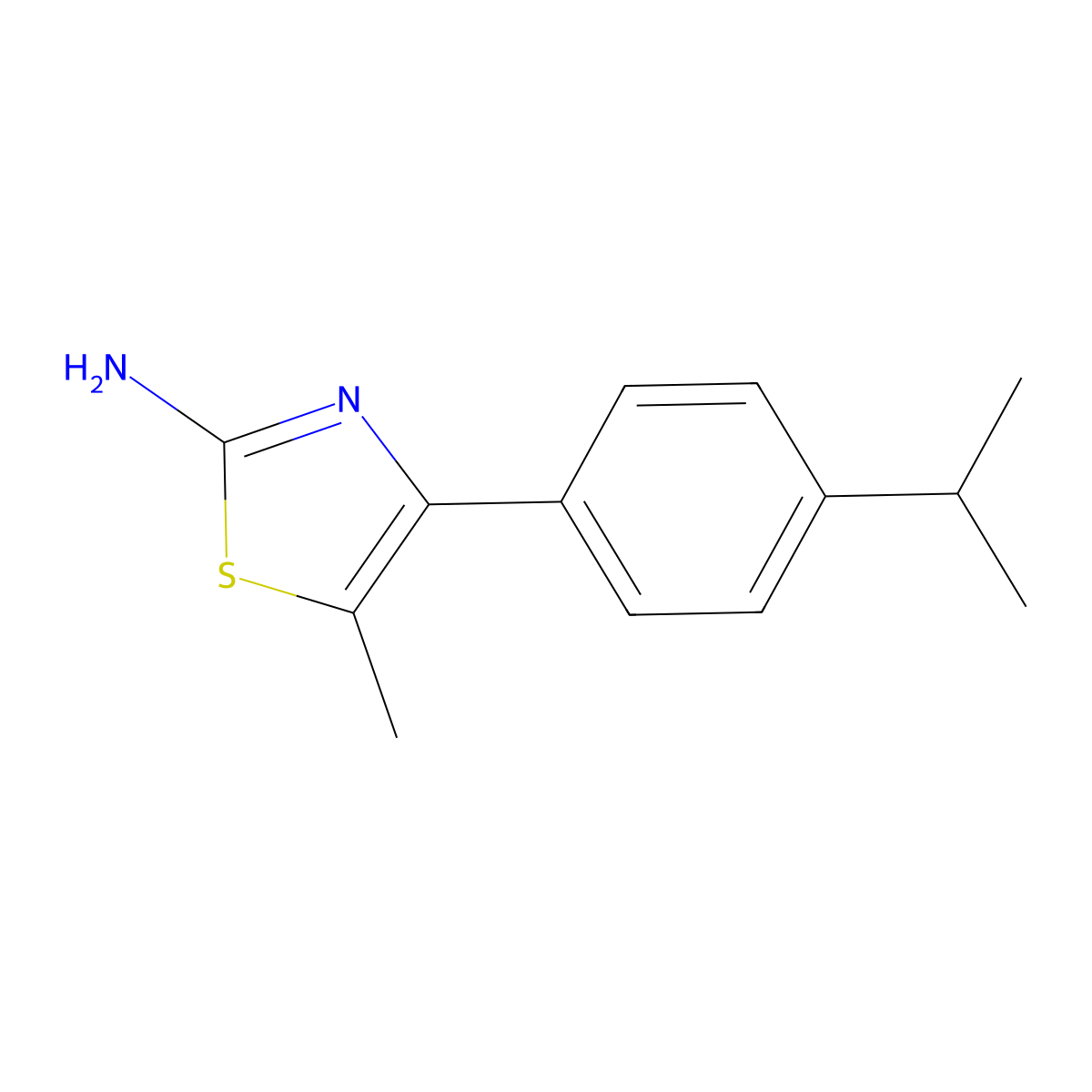 4-(4-Isopropylphenyl)-5-methyl-1,3-thiazol-2-amine molecular structure, CAS 438218-20-3