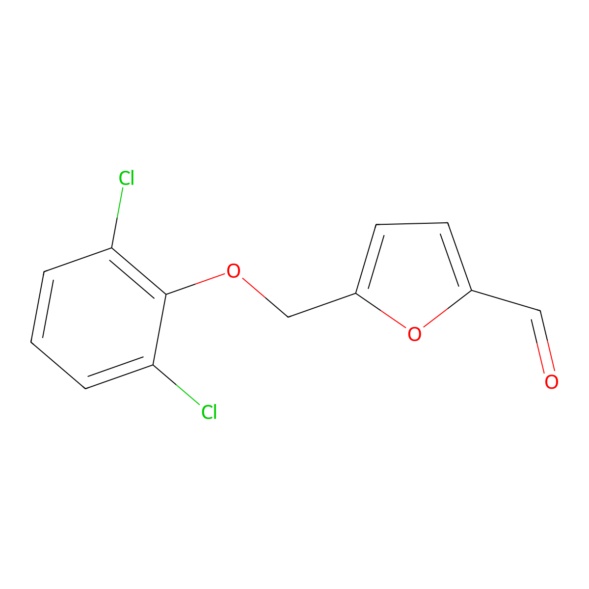 5-[(2,6-Dichlorophenoxy)methyl]furan-2-carbaldehyde molecular structure, CAS 438218-40-7