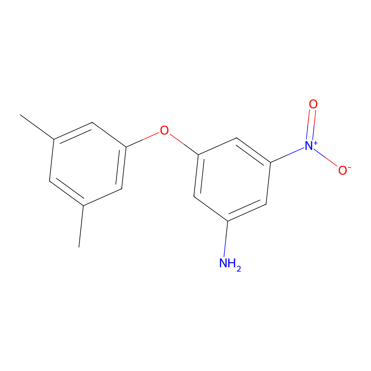 3-(3,5-Dimethylphenoxy)-5-nitrobenzenamine molecular structure, CAS 438218-61-2