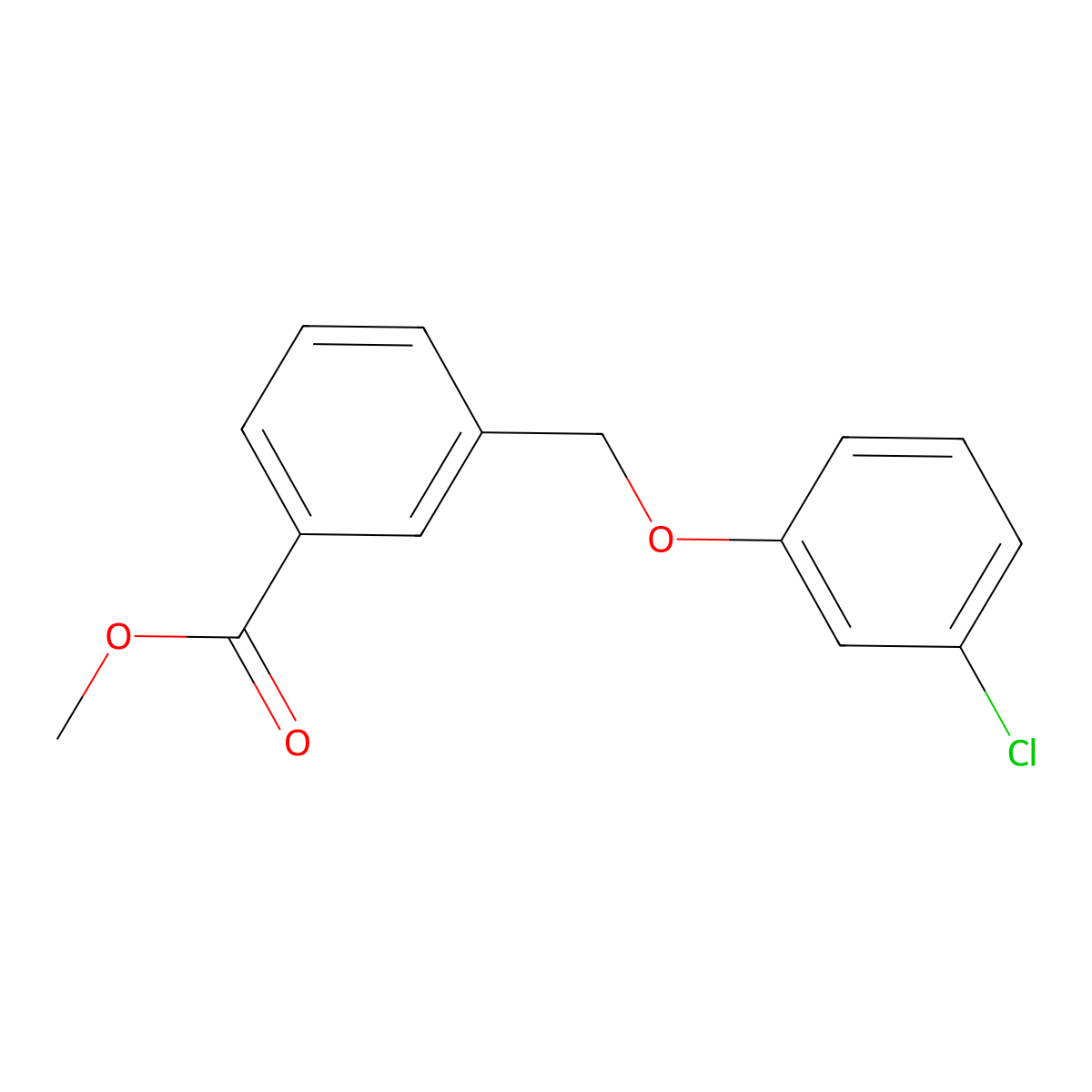 Methyl 3-[(3-chlorophenoxy)methyl]benzoate molecular structure, CAS 438219-07-9