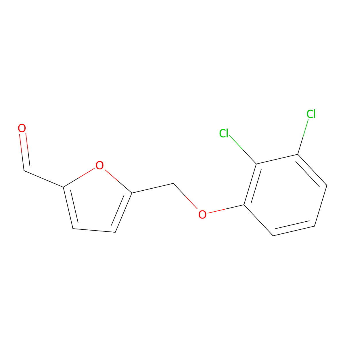 5-[(2,3-Dichlorophenoxy)methyl]-2-furancarboxaldehyde molecular structure, CAS 438219-17-1