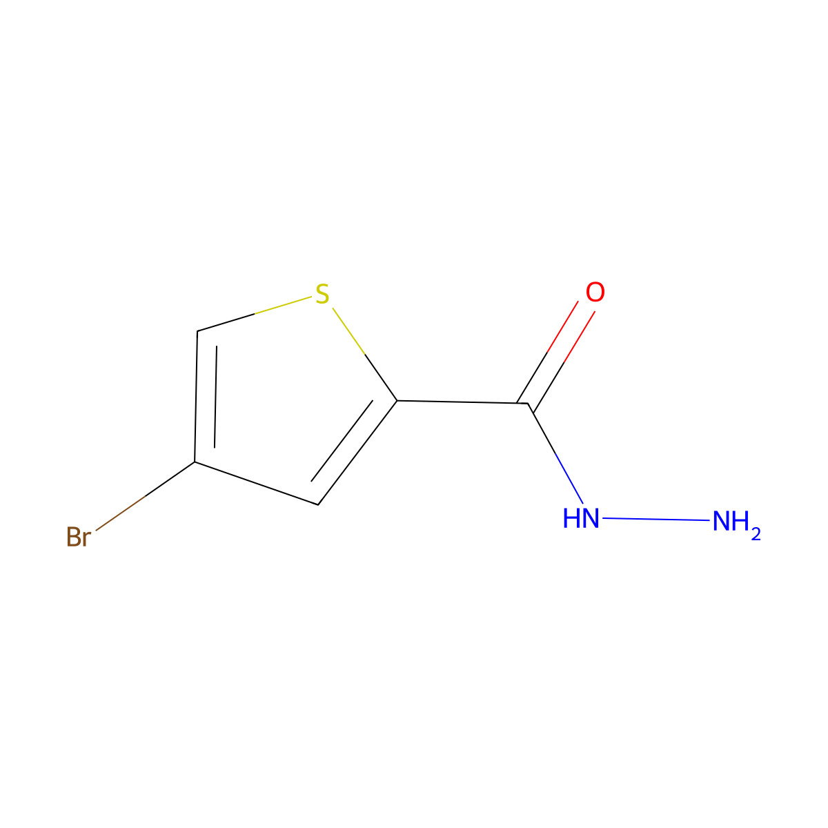 4-Bromothiophene-2-carbohydrazide molecular structure, CAS 438219-36-4