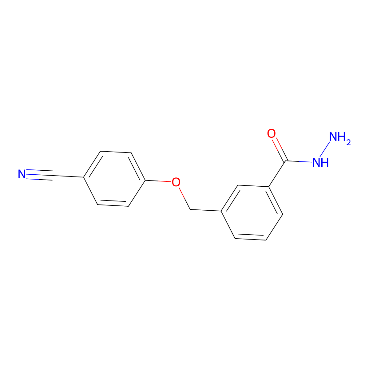 3-[(4-Cyanophenoxy)methyl]benzohydrazide molecular structure, CAS 438219-44-4