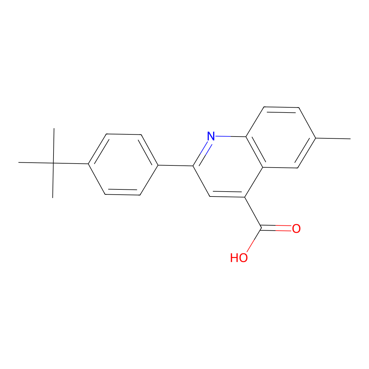 2-(4-Tert-butylphenyl)-6-methylquinoline-4-carboxylic acid molecular structure, CAS 438219-50-2