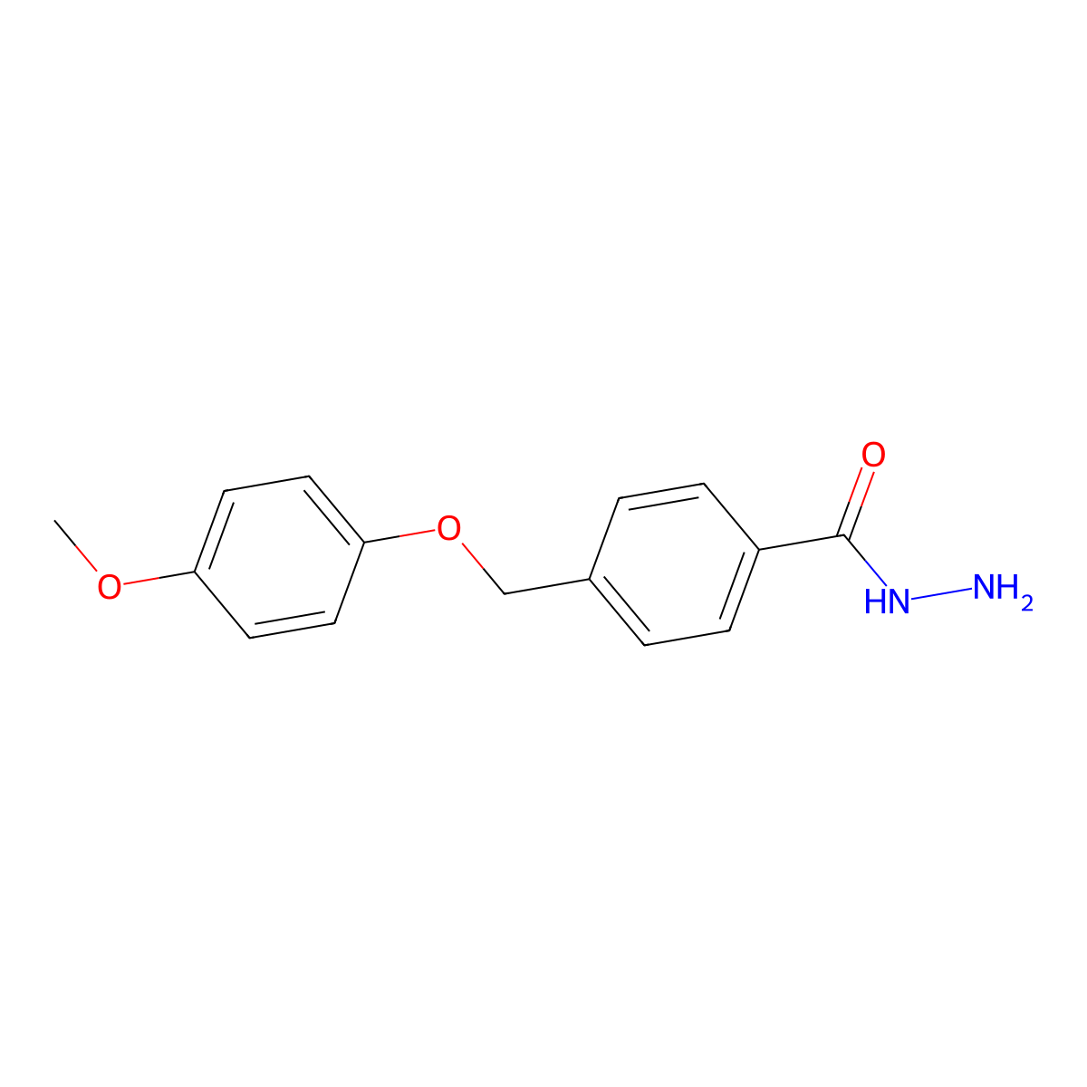 4-[(4-Methoxyphenoxy)methyl]benzohydrazide molecular structure, CAS 438219-55-7