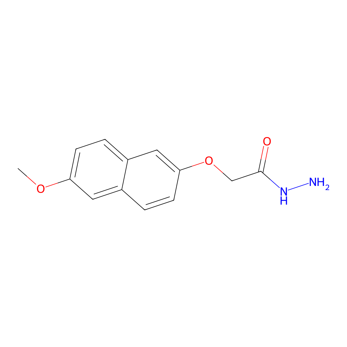 2-[(6-Methoxy-2-naphthyl)oxy]acetohydrazide molecular structure, CAS 438219-62-6