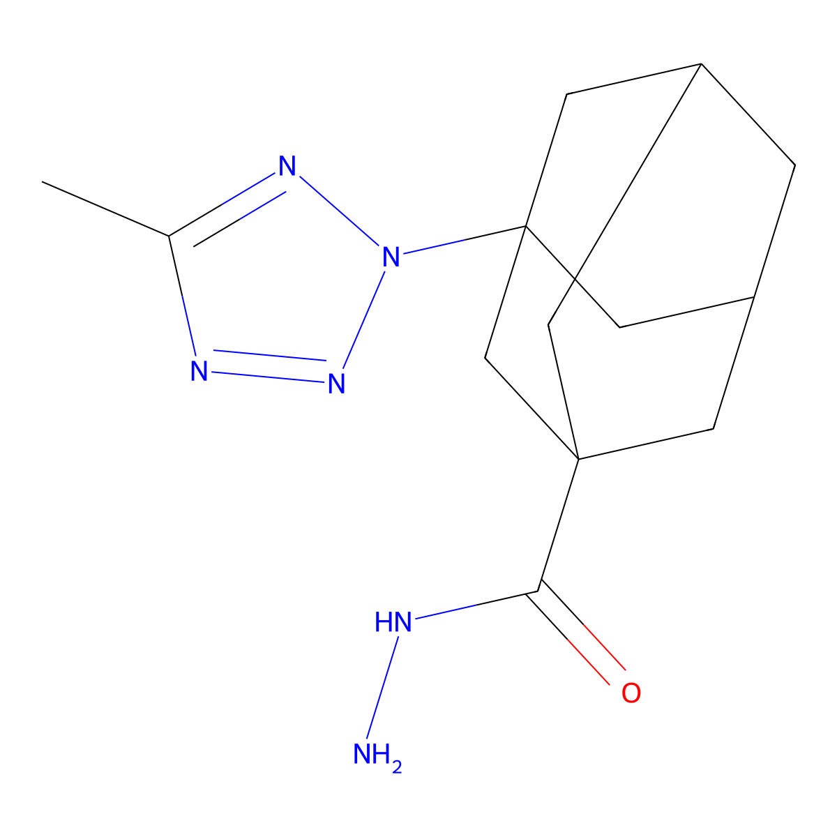 3-(5-Methyl-2H-tetraazol-2-YL)adamantane-1-carbohydrazide molecular structure, CAS 438219-64-8