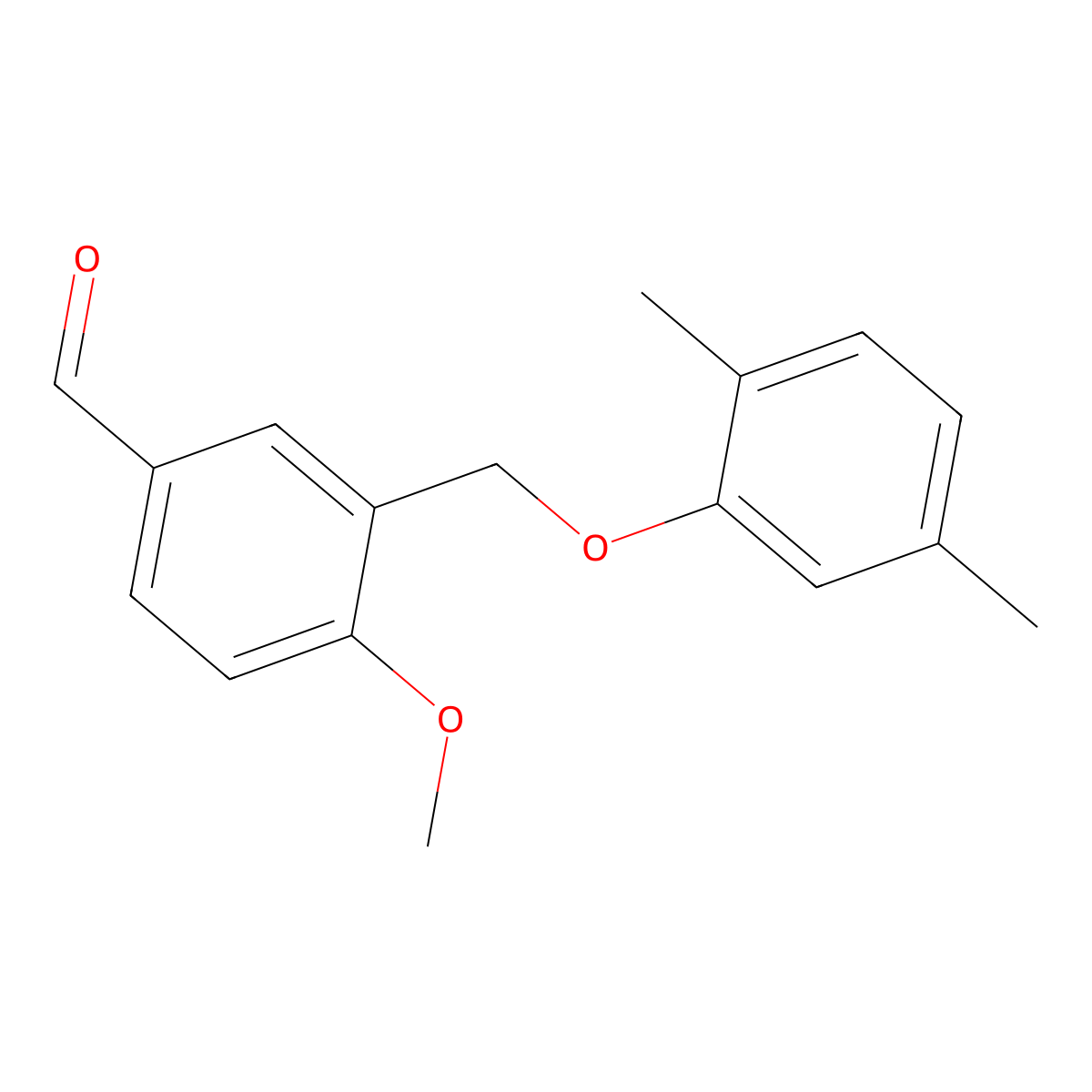 3-[(2,5-Dimethylphenoxy)methyl]-4-methoxybenzaldehyde molecular structure, CAS 438219-83-1