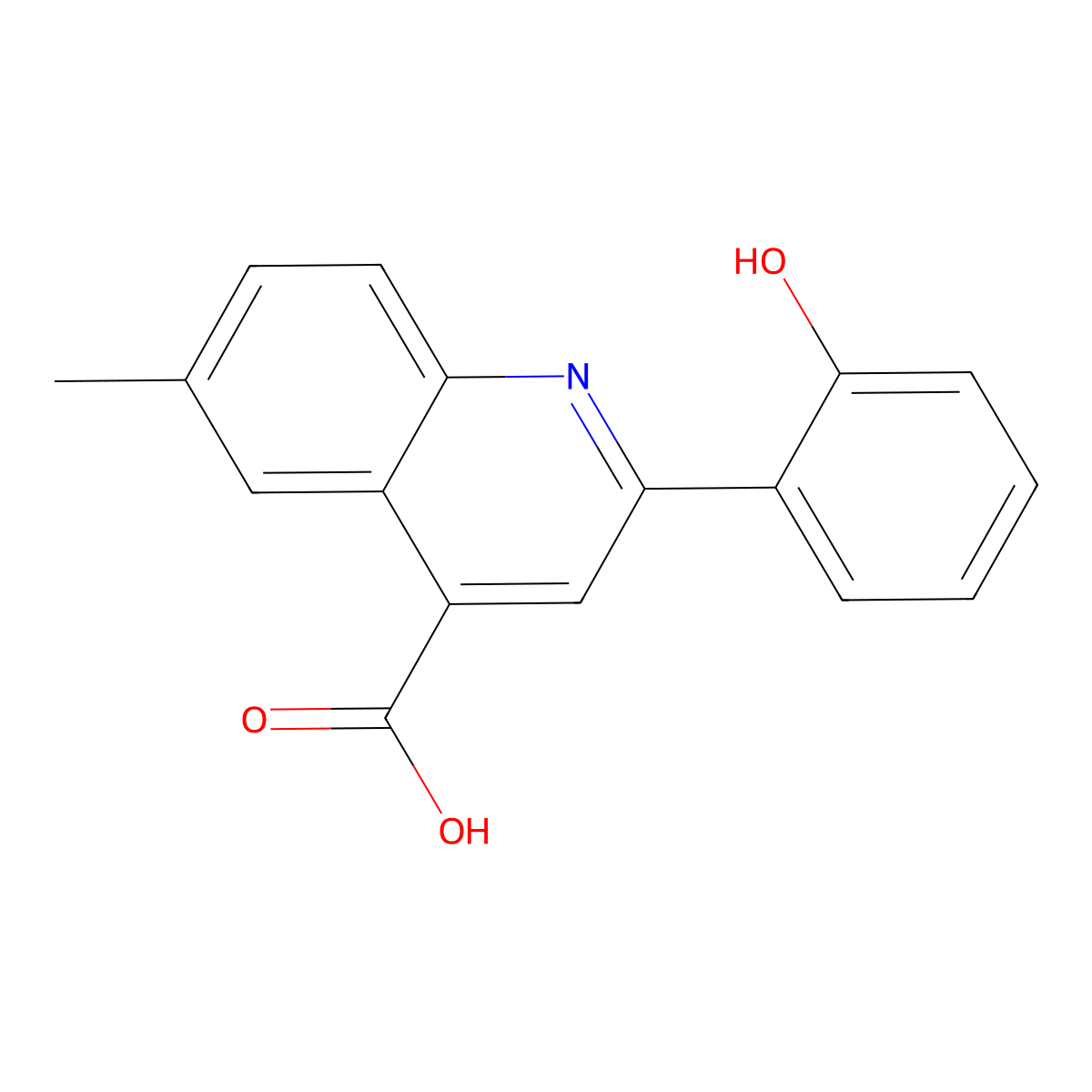 2-(2-Hydroxyphenyl)-6-methylquinoline-4-carboxylic acid molecular structure, CAS 438219-85-3