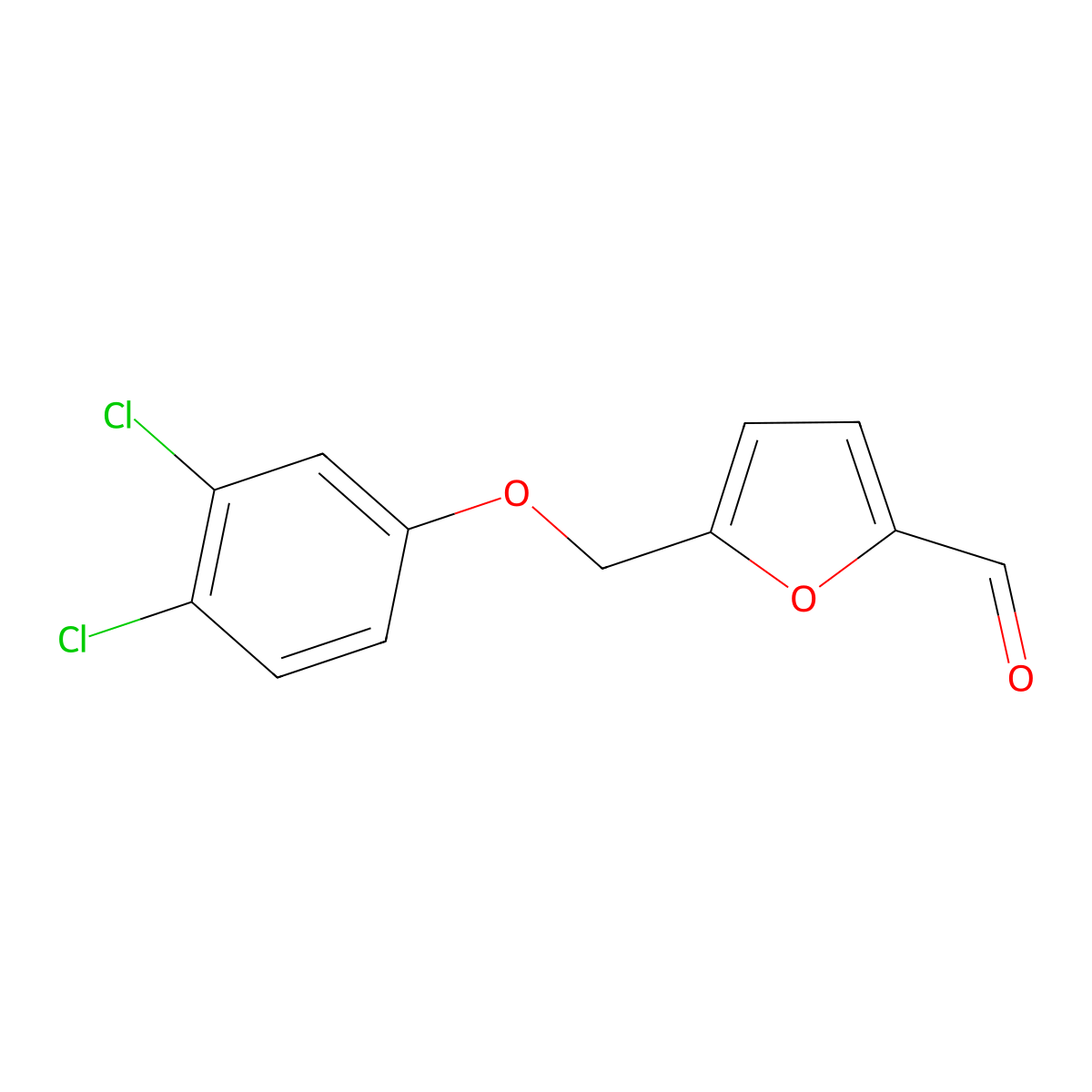 5-[(3,4-Dichlorophenoxy)methyl]-2-furaldehyde molecular structure, CAS 438219-86-4