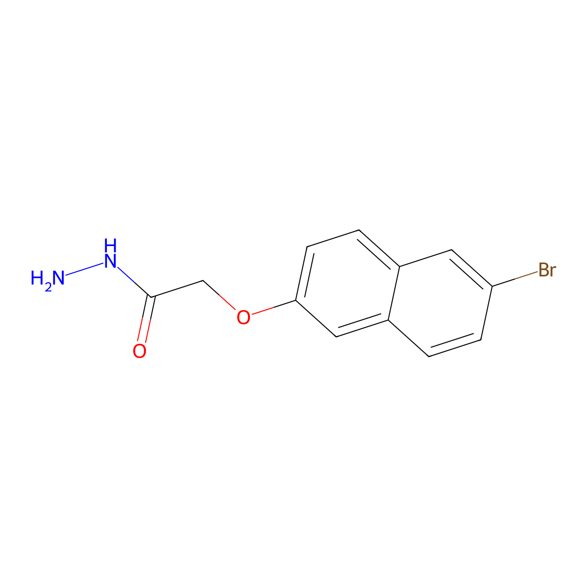 2-[(6-Bromo-2-naphthyl)oxy]acetohydrazide molecular structure, CAS 438219-93-3