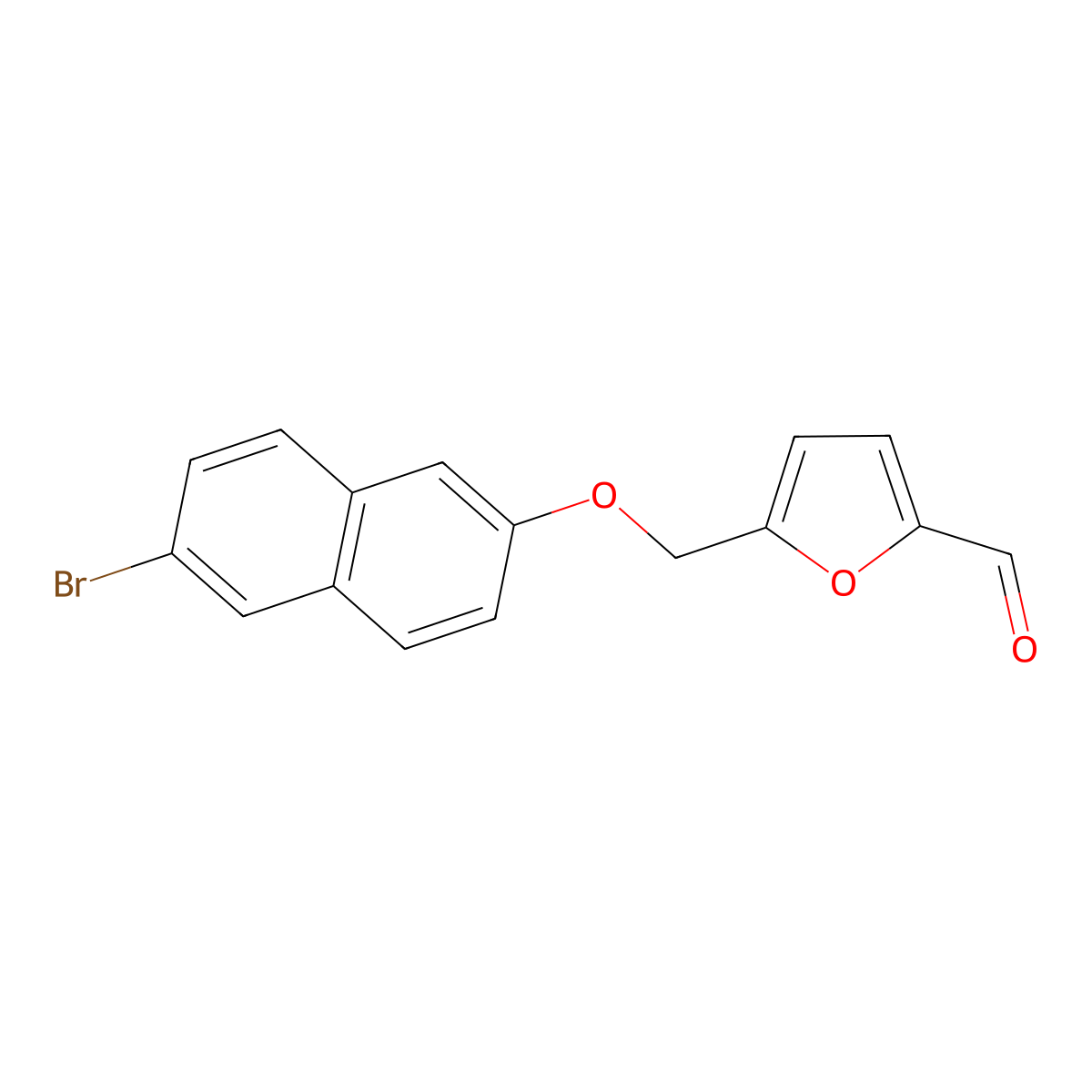 5-(((6-Bromonaphthalen-2-yl)oxy)methyl)furan-2-carbaldehyde molecular structure, CAS 438220-10-1