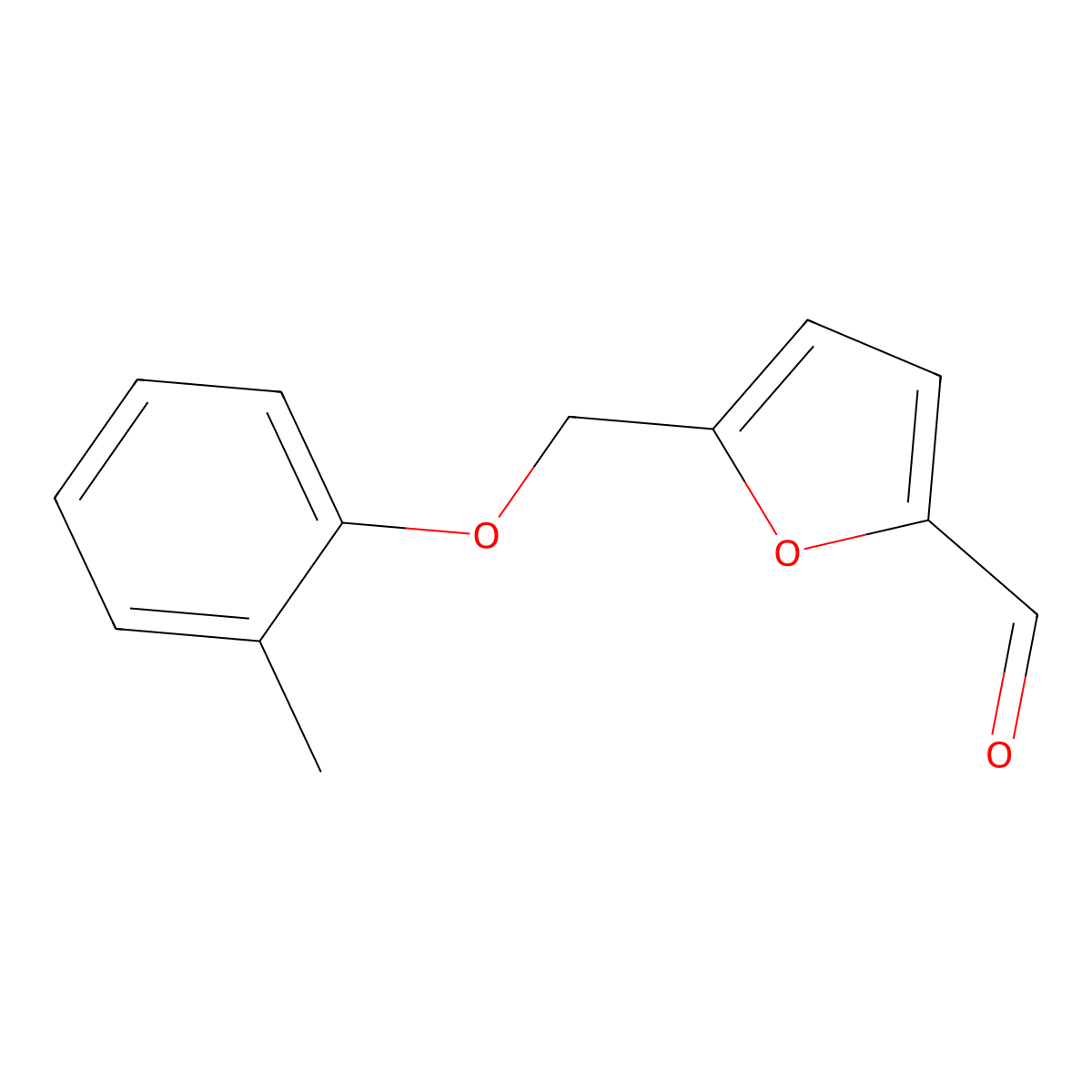 5-((2-Methylphenoxy)methyl)-2-furancarboxaldehyde molecular structure, CAS 438220-11-2