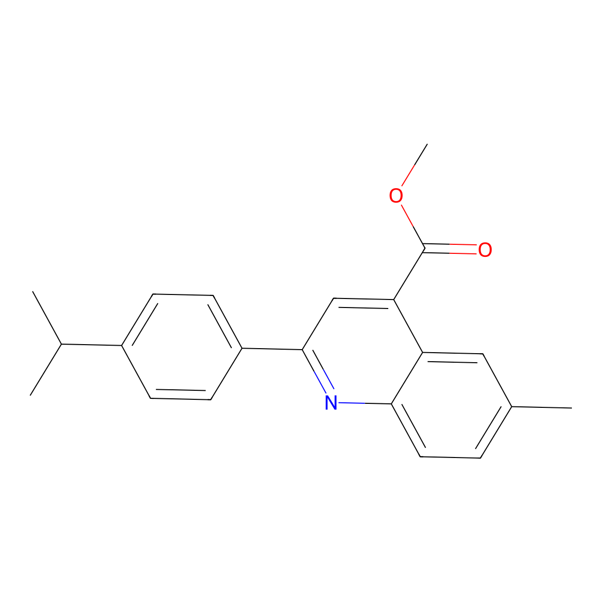 Methyl 2-(4-isopropylphenyl)-6-methyl-4-quinolinecarboxylate molecular structure, CAS 438220-13-4