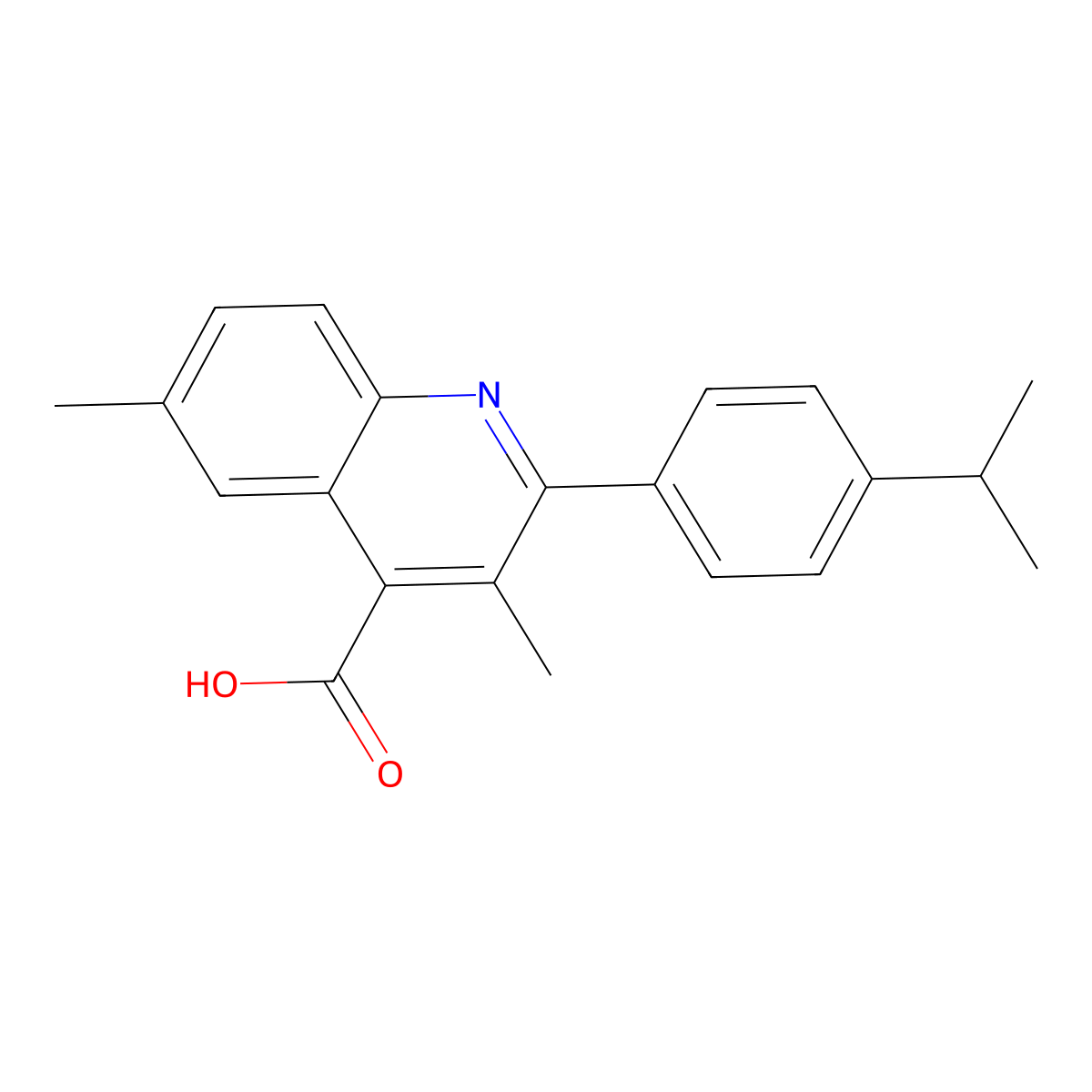 2-(4-Isopropylphenyl)-3,6-dimethylquinoline-4-carboxylic acid molecular structure, CAS 438220-22-5