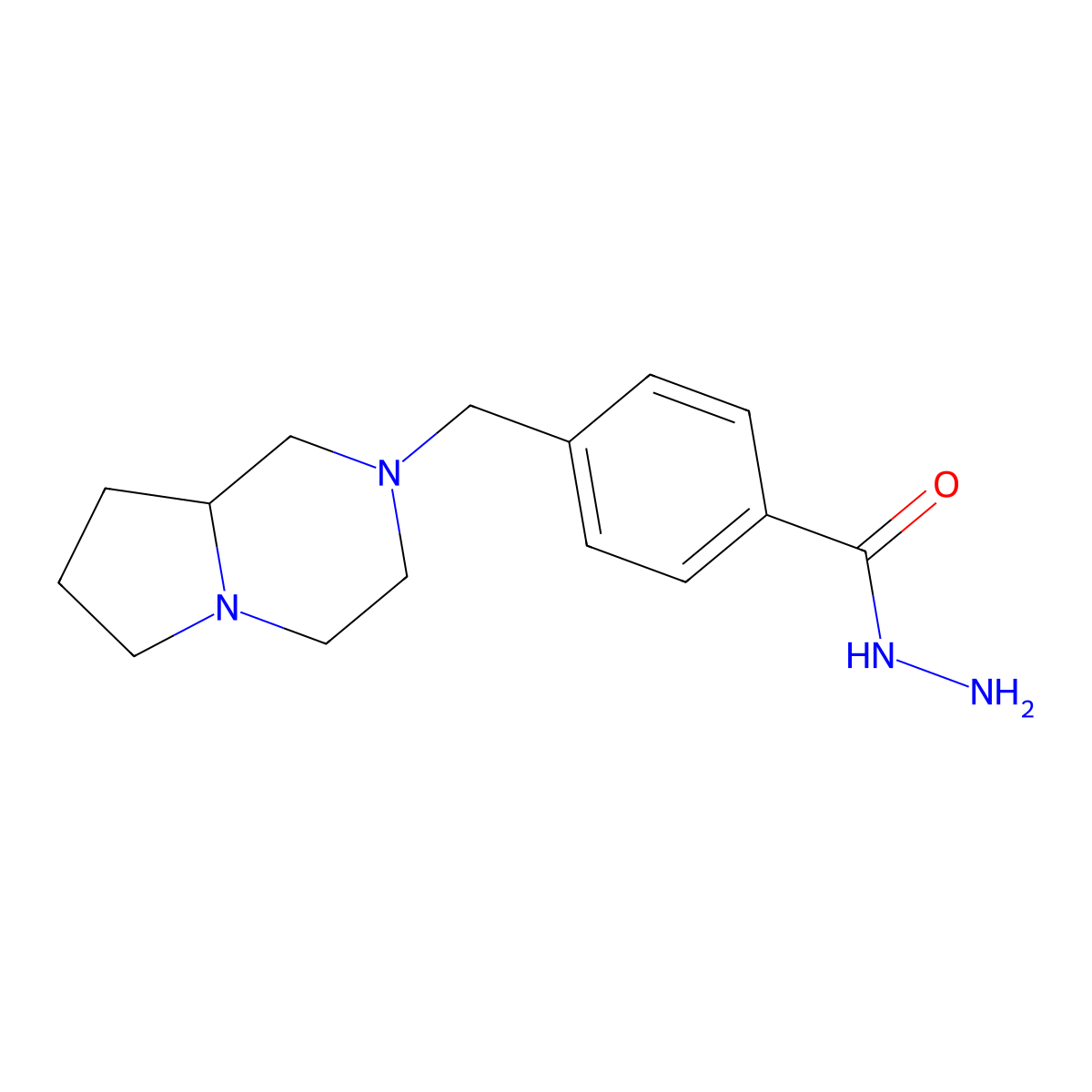 4-(hexahydropyrrolo[1,2-a]pyrazin-2(1H)-ylmethyl)benzohydrazide molecular structure, CAS 438220-24-7