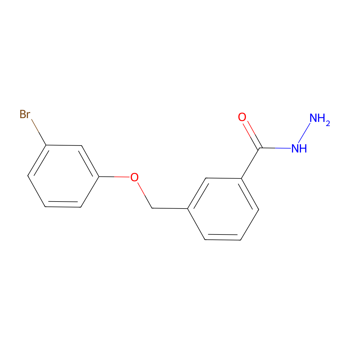 3-((3-Bromophenoxy)methyl)benzoic acid hydrazide molecular structure, CAS 438220-29-2