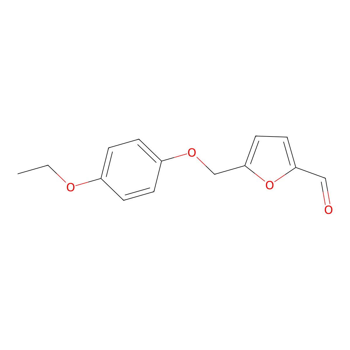 5-((4-Ethoxyphenoxy)methyl)-2-furancarboxaldehyde molecular structure, CAS 438220-46-3