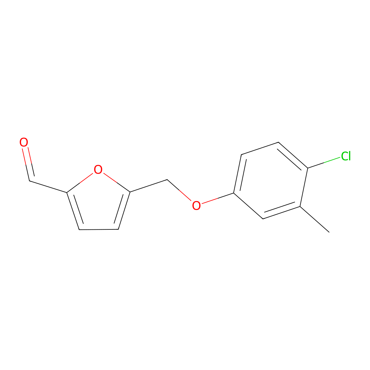 5-[(4-Chloro-3-methylphenoxy)methyl]-2-furaldehyde molecular structure, CAS 438220-50-9