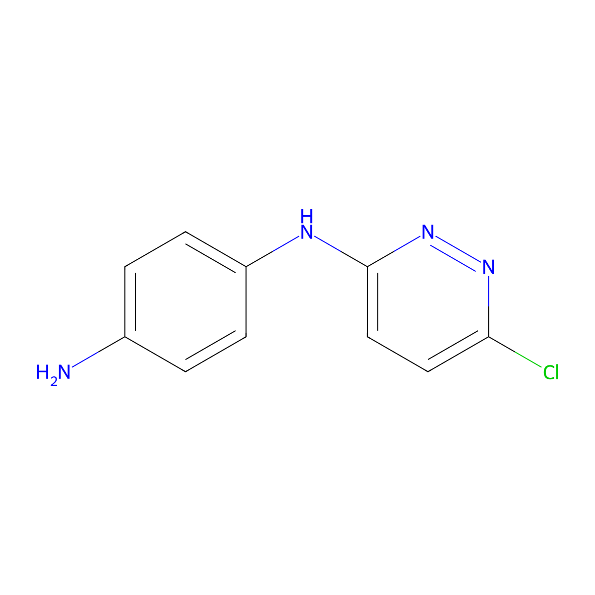 N1-(6-Chloropyridazin-3-yl)benzene-1,4-diamine molecular structure, CAS 438220-52-1