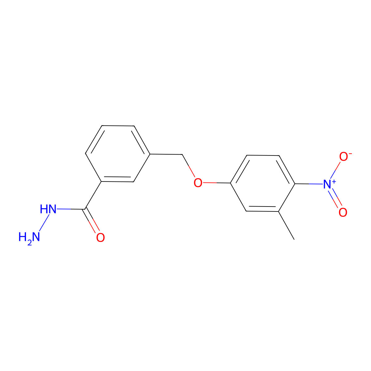 3-[(3-Methyl-4-nitrophenoxy)methyl]benzohydrazide molecular structure, CAS 438220-54-3