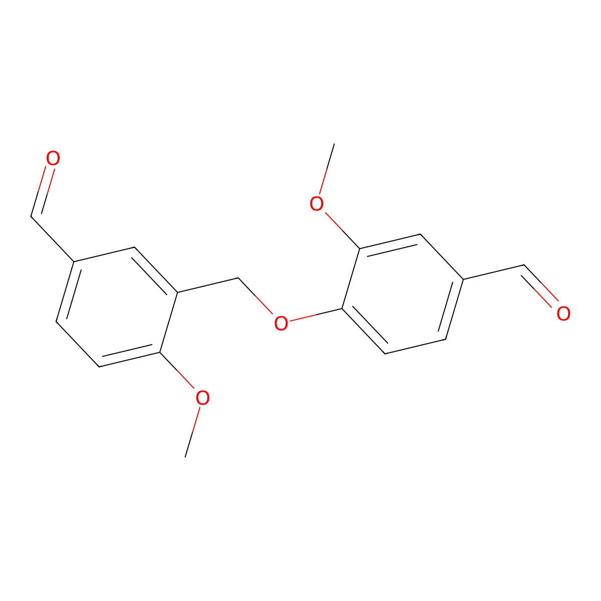 3-[(4-Formyl-2-methoxyphenoxy)methyl]-4-methoxybenzaldehyde molecular structure, CAS 438220-55-4