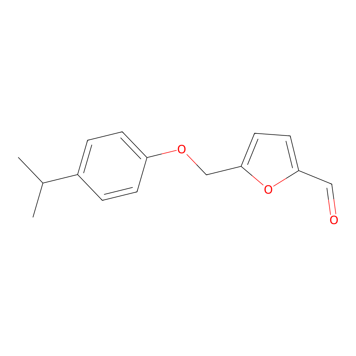 5-(4-Isopropyl-phenoxymethyl)-furan-2-carbaldehyde molecular structure, CAS 438220-68-9