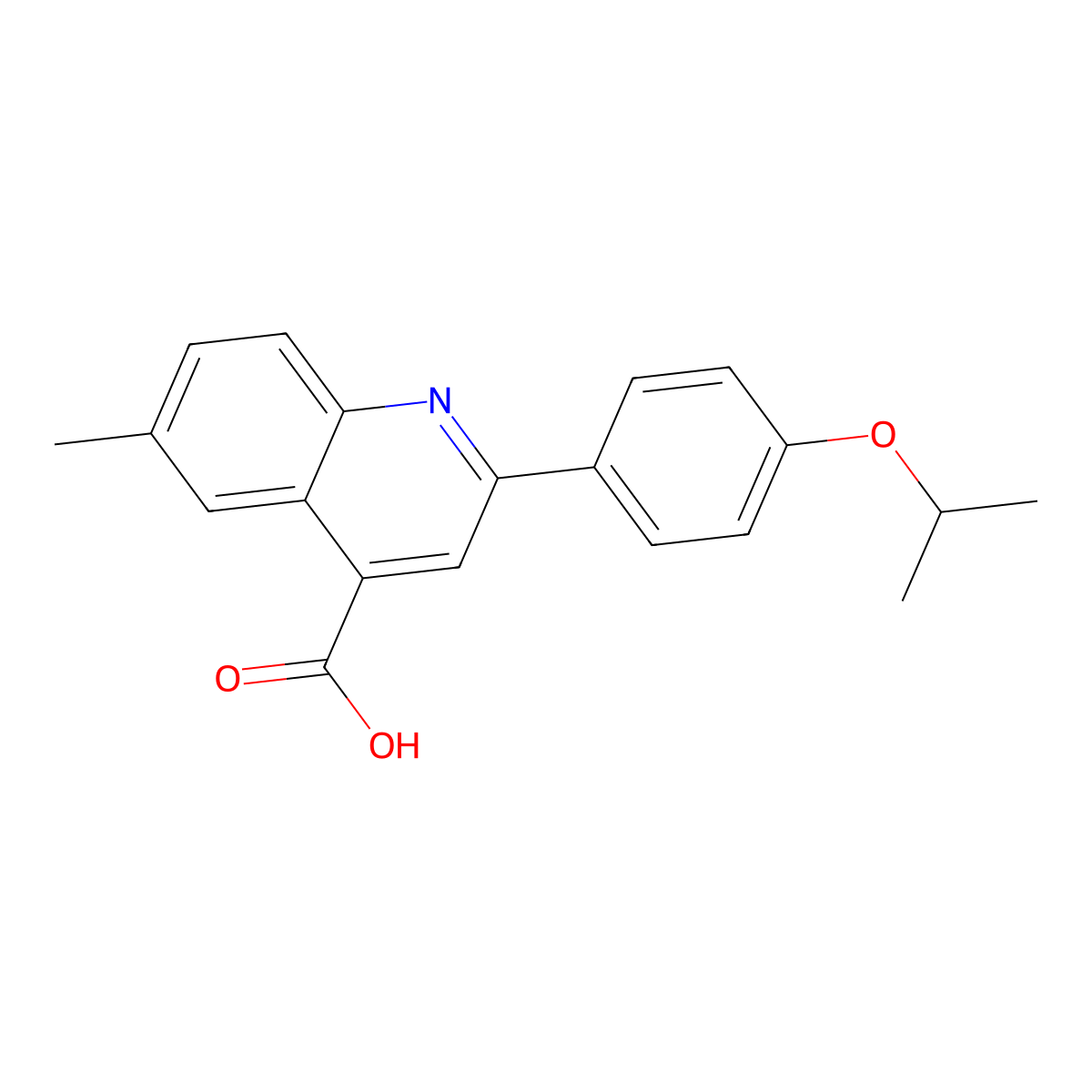 2-(4-Isopropoxyphenyl)-6-methylquinoline-4-carboxylic acid molecular structure, CAS 438220-76-9