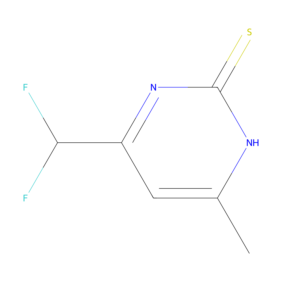 4-(Difluoromethyl)-6-methylpyrimidine-2-thiol molecular structure, CAS 438221-08-0