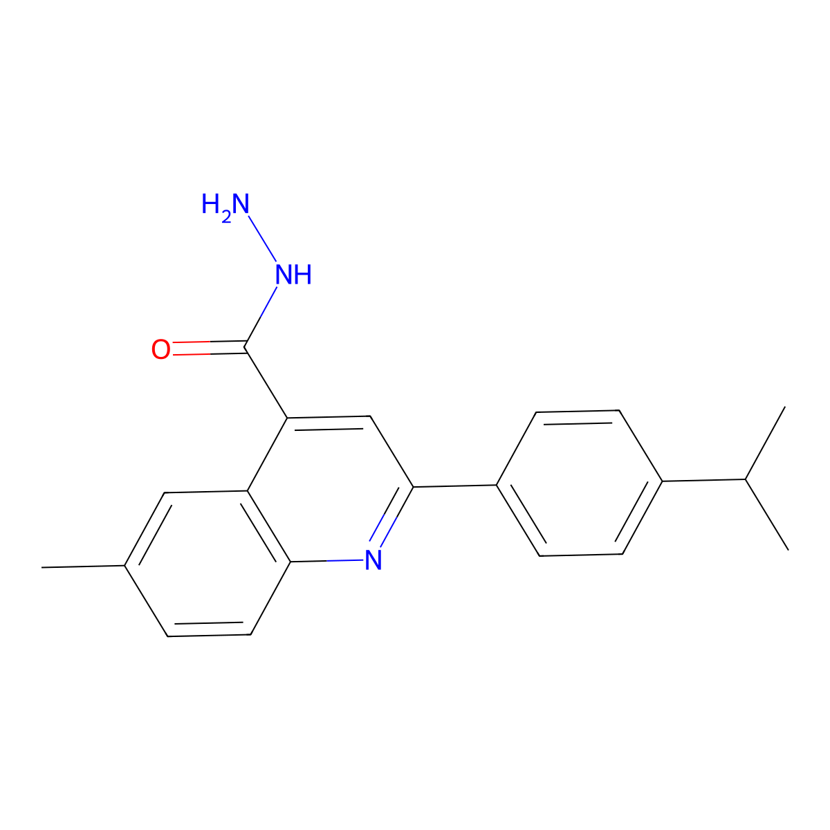 2-(4-Isopropylphenyl)-6-methylquinoline-4-carbohydrazide molecular structure, CAS 438221-46-6