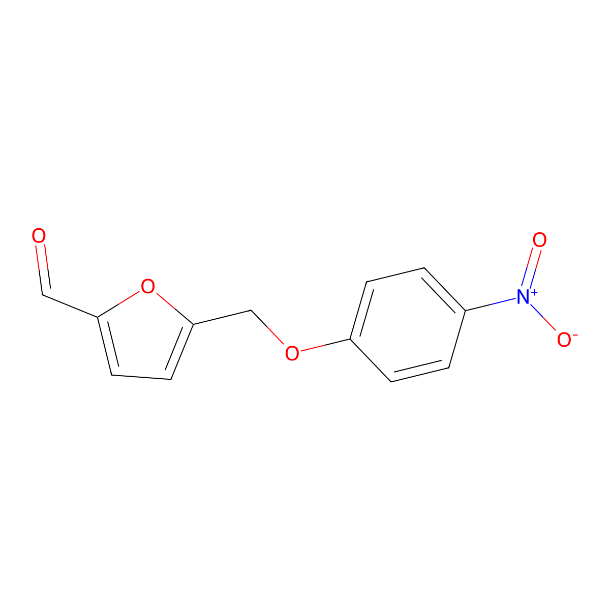 5-(4-Nitrophenoxymethyl)furan-2-carbaldehyde molecular structure, CAS 438221-55-7