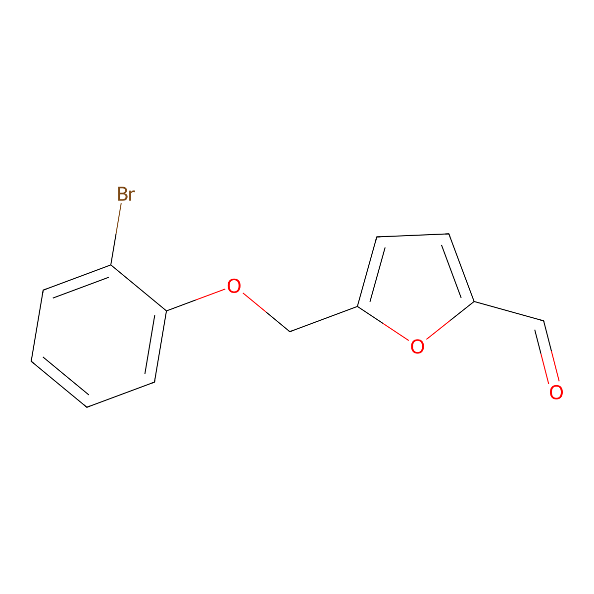 5-((2-Bromophenoxy)methyl)-2-furancarboxaldehyde molecular structure, CAS 438221-57-9