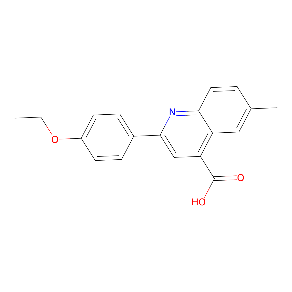 2-(4-Ethoxyphenyl)-6-methylquinoline-4-carboxylic acid molecular structure, CAS 438221-64-8