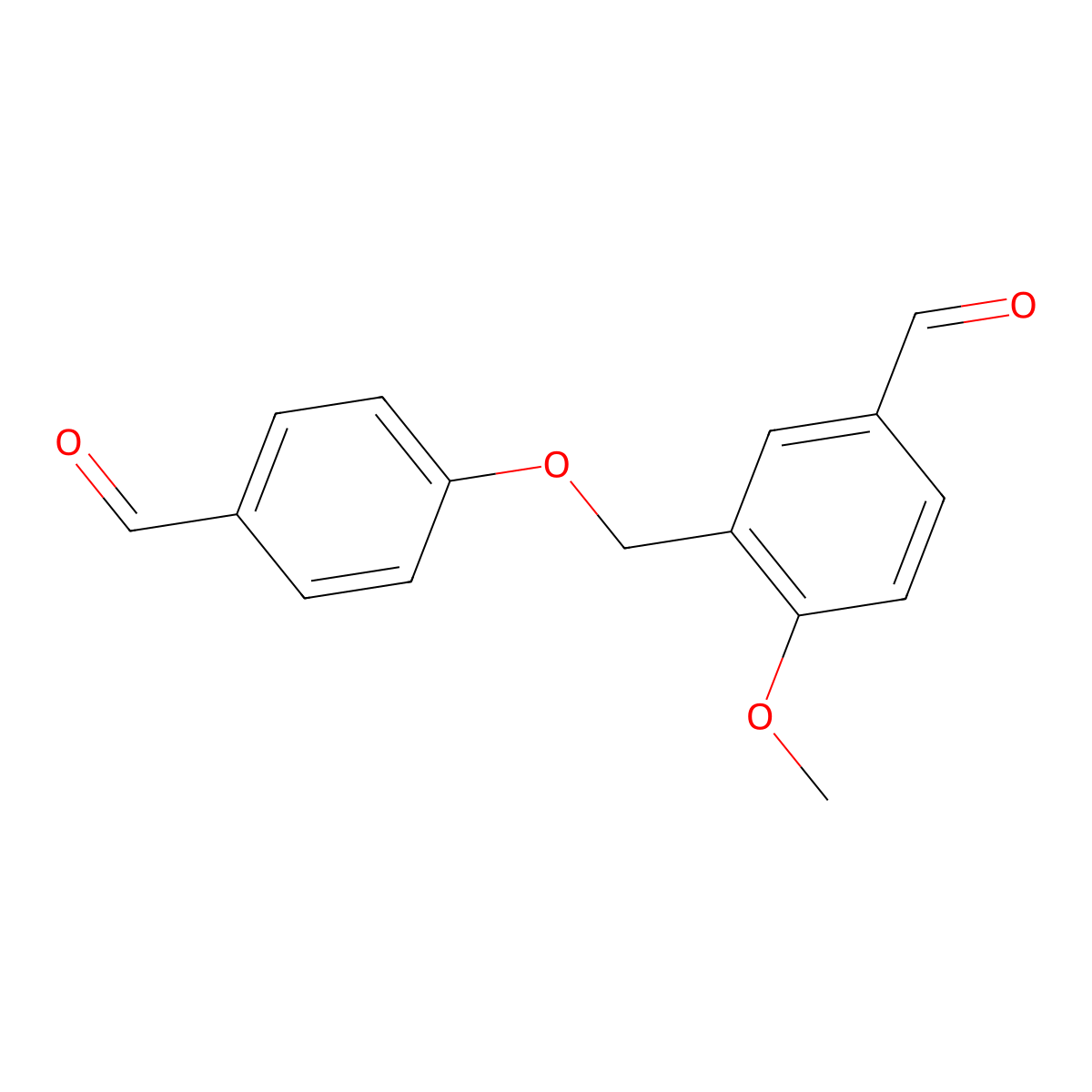 3-[(4-Formylphenoxy)methyl]-4-methoxybenzaldehyde molecular structure, CAS 438221-65-9