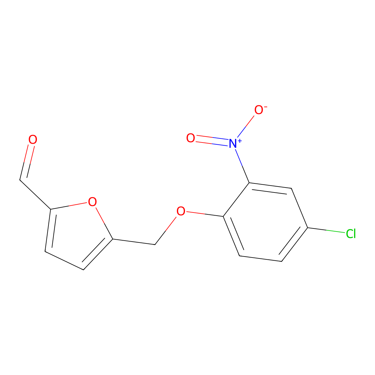 5-[(4-Chloro-2-nitrophenoxy)methyl]-2-furaldehyde molecular structure, CAS 438221-71-7